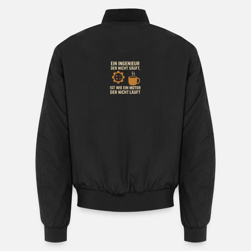 Engineer Coffee Engine - Unisex Bomber Jacket - black