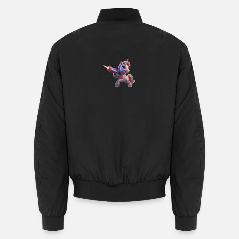 Rainbow Unicorn with Laser Gun Unisex Bomber Jacket