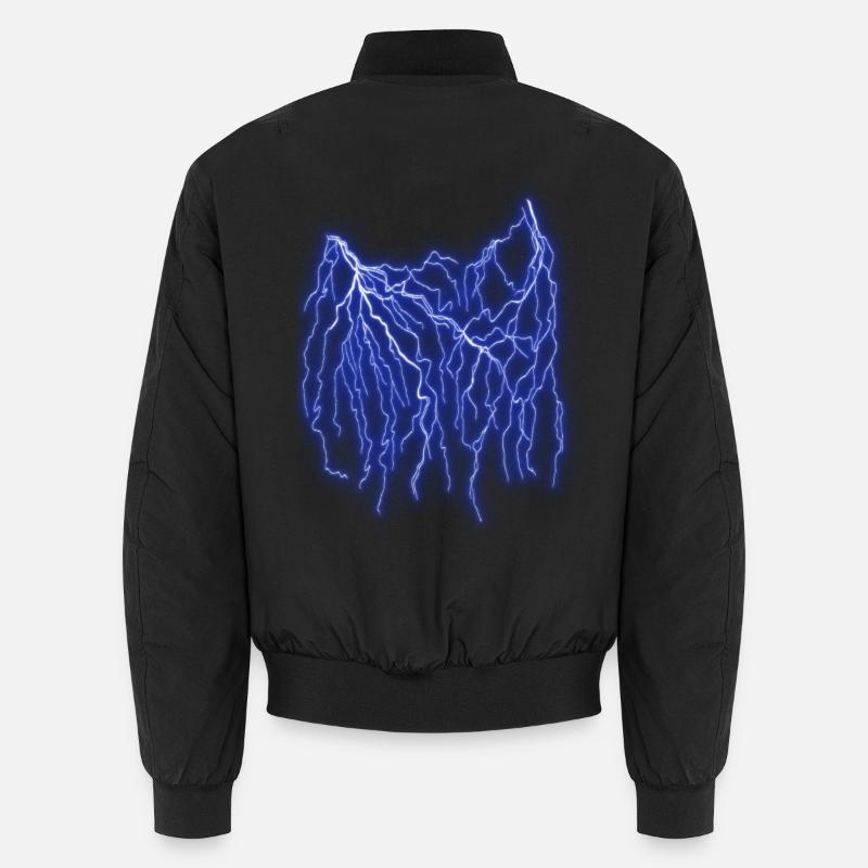 Lightning - Unisex Bomber Jacket - black