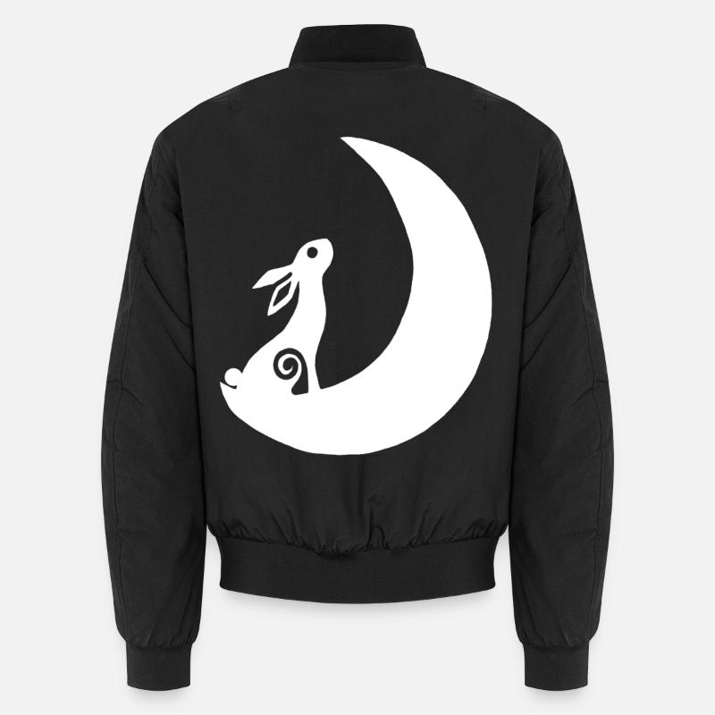 A rabbit on the moon Unisex Bomber Jacket