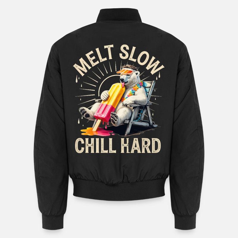 Schmelz langsam Chill Harter Bär - Unisex Bomberjacke - Schwarz