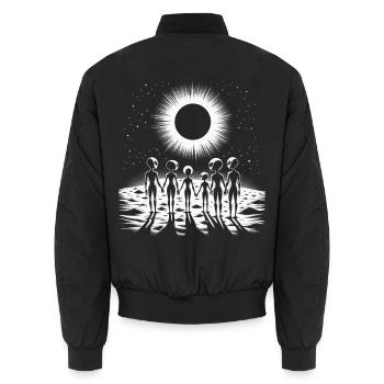 Cosmic Silhouette Familienkreis - Unisex Bomberjacke - Schwarz - Hinten - AI Model Male 185 light (185cm)