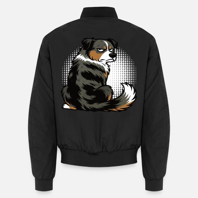 Australian Shepherd Aussie Aussiebesitzer Aussies - Unisex Bomberjacke - Schwarz