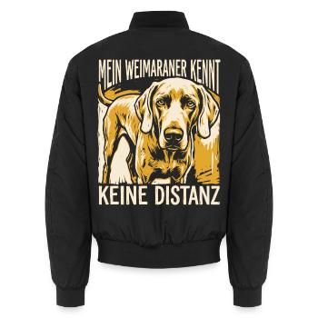 Mein Weimaraner kennt keine Distanz - Unisex Bomberjacke - Schwarz - Hinten - AI Model Male 185 light (185cm)