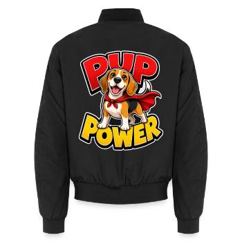 Beagle - Unisex Bomberjacke - Schwarz - Hinten - AI Model Male 185 light (185cm)