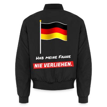 Hab meine Fahne nie verliehen - Schwarz Rot Gold - Unisex Bomberjacke - Schwarz - Hinten - AI Model Male 185 light (185cm)