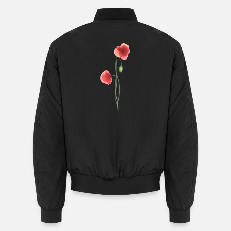 Fleur : coquelicot rouge Bomber unisexe