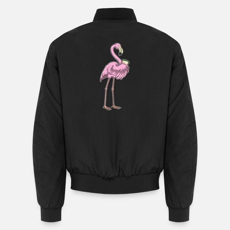 Flamingo Sandwich - Unisex Bomber Jacket - black