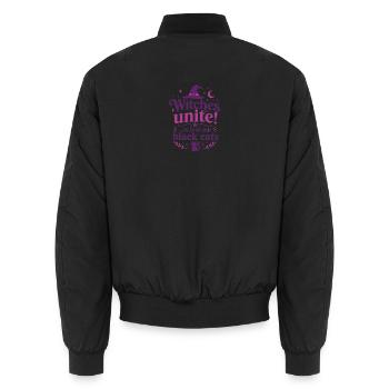 Witches United - Cats - Unisex Bomberjacke - Schwarz - Hinten - AI Model Male 185 light (185cm)