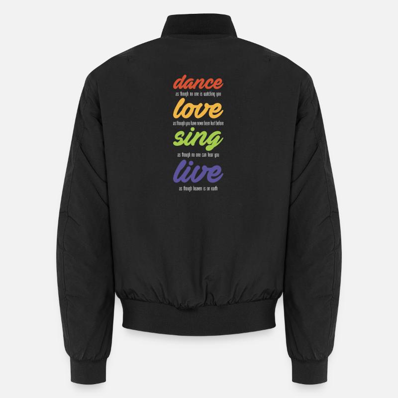 Dance-love-sing-live (dark) Unisex Bomber Jacket