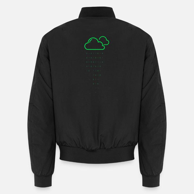 Code de pluie nuageuse - Bomber unisexe - noir