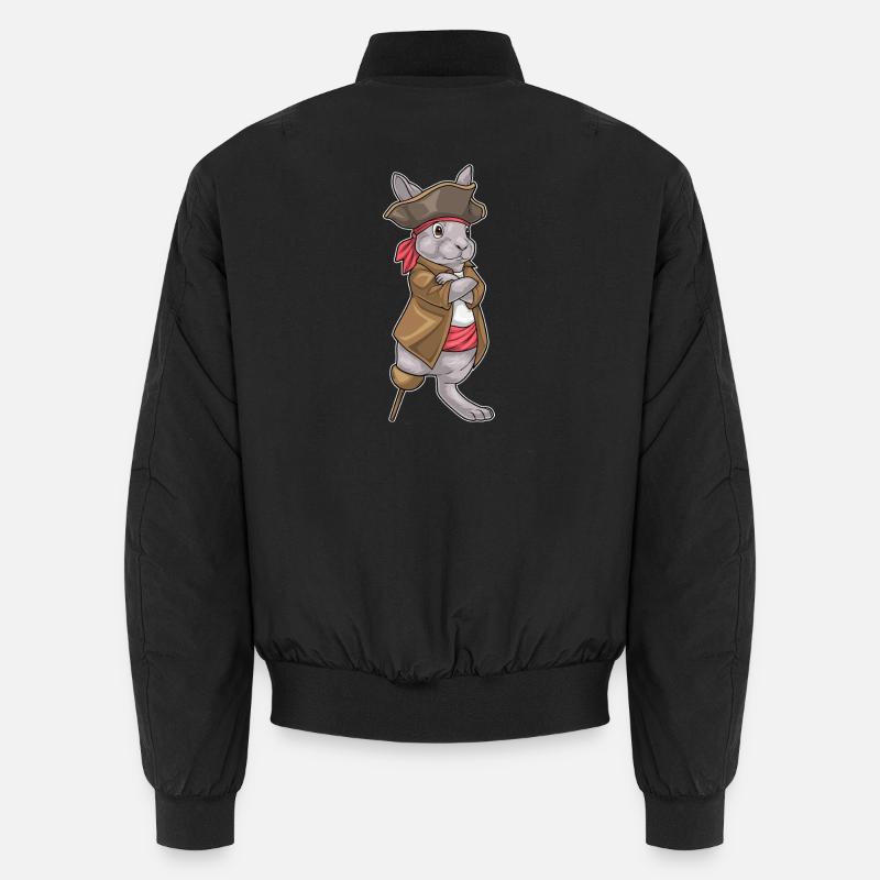 Lapin Pirate Jambe de Bois Bomber unisexe