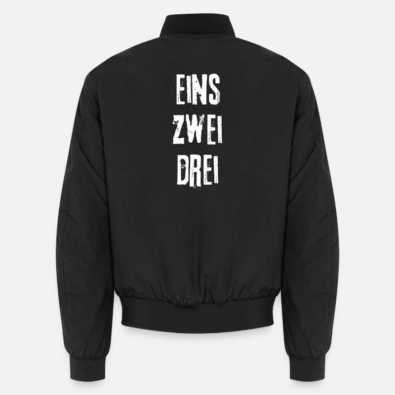 One Two Three Vertical Skirt - Unisex Bomber Jacket - black