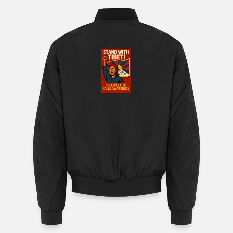 Stehen Sie an der Seite Tibets! - Unisex Bomberjacke - Schwarz