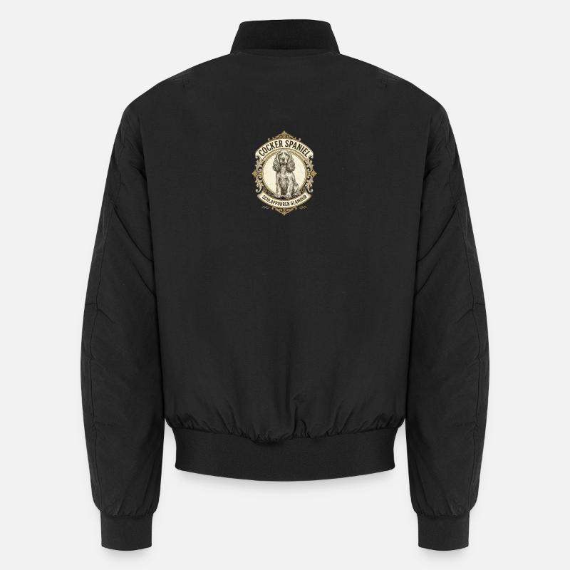 Cocker Spaniel Vintage Emblem Retro Design Unisex Bomberjacke