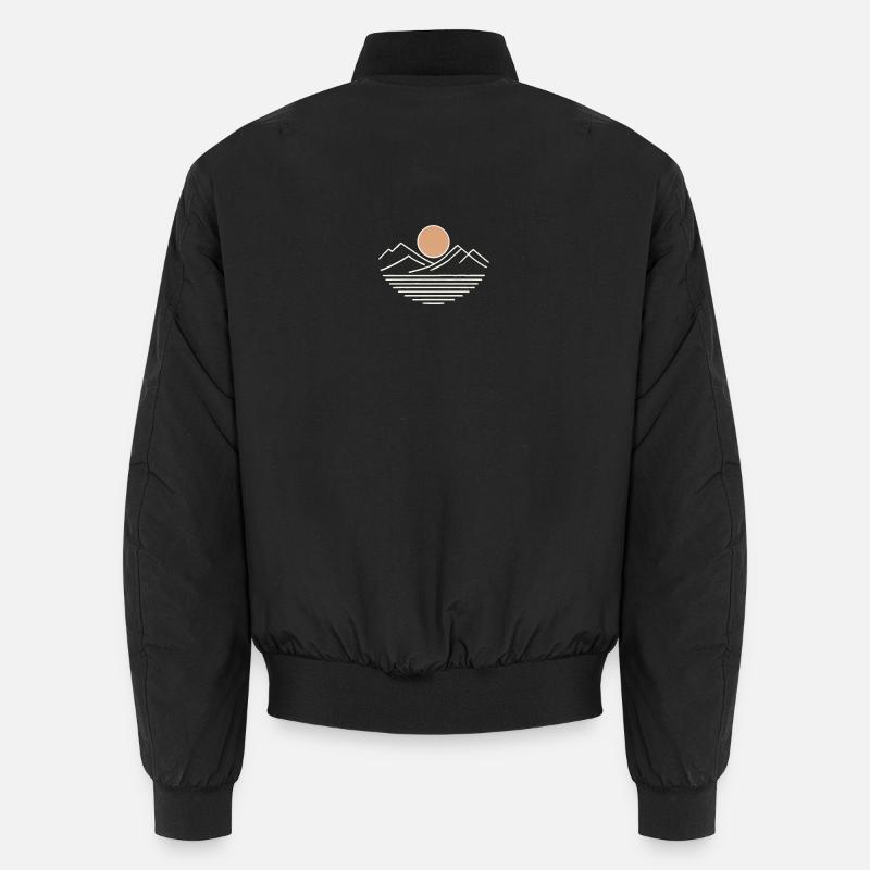 Mountain Sunset - Unisex Bomberjacke - Schwarz