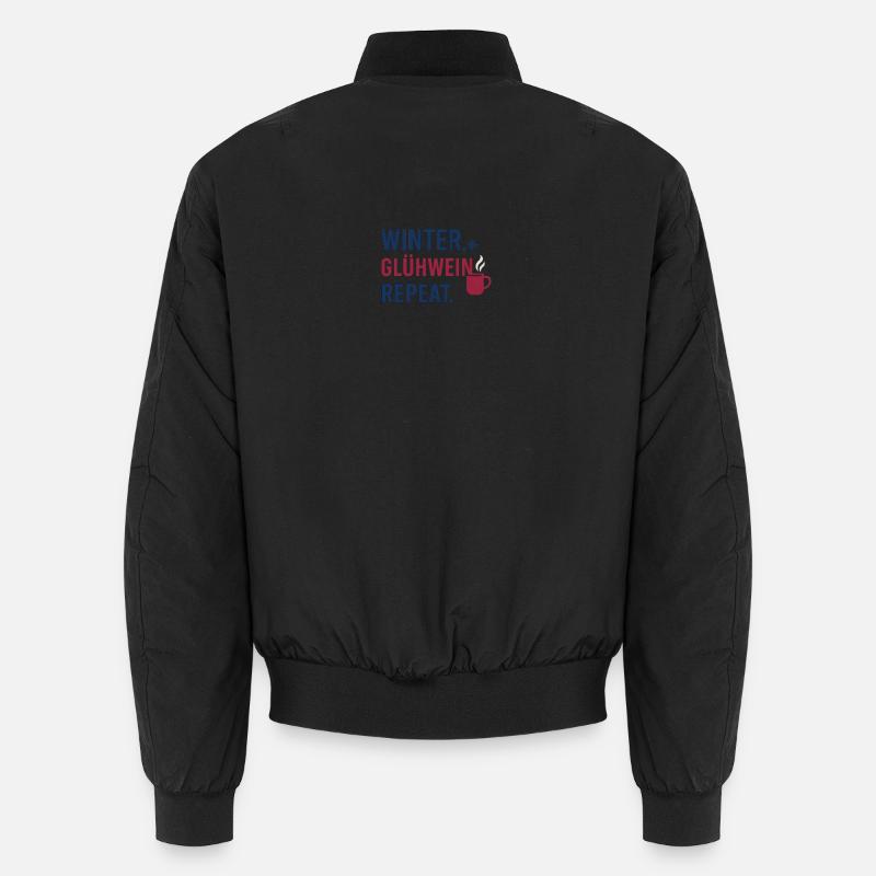 Winter. Glühwein. Repeat. - Unisex Bomberjacke - Schwarz