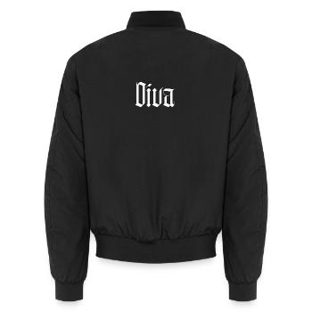 Diva / gothik stil (weiß) - Unisex Bomberjacke - Schwarz - Hinten - AI Model Male 185 light (185cm)