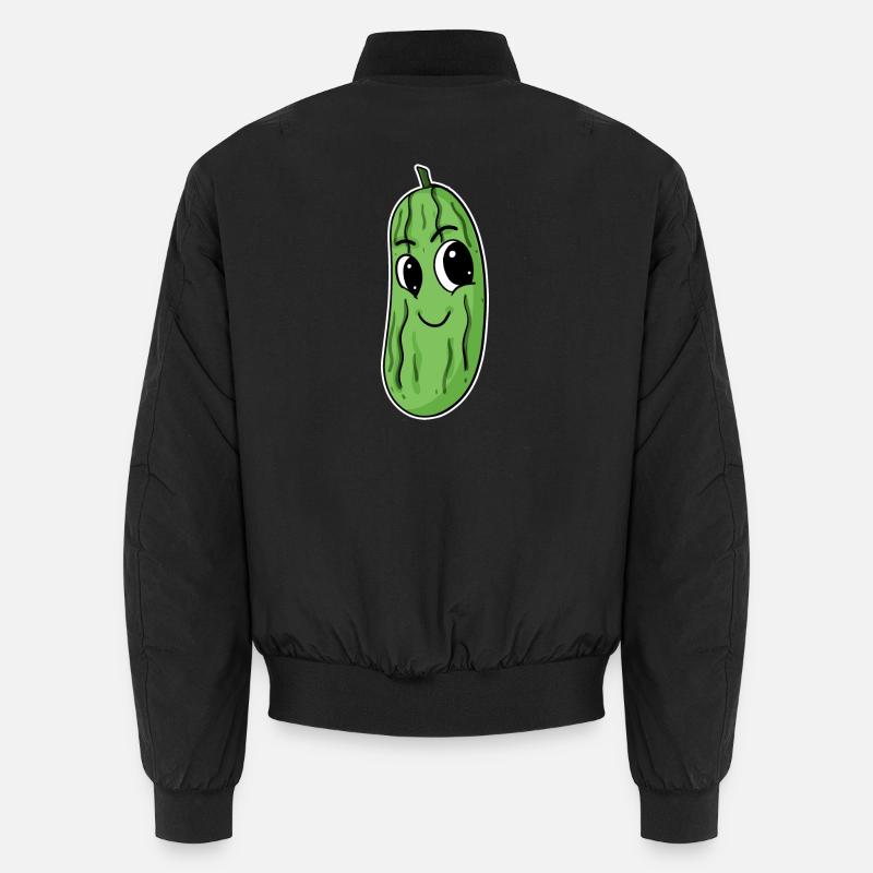 Cucumber Motif - Unisex Bomber Jacket - black