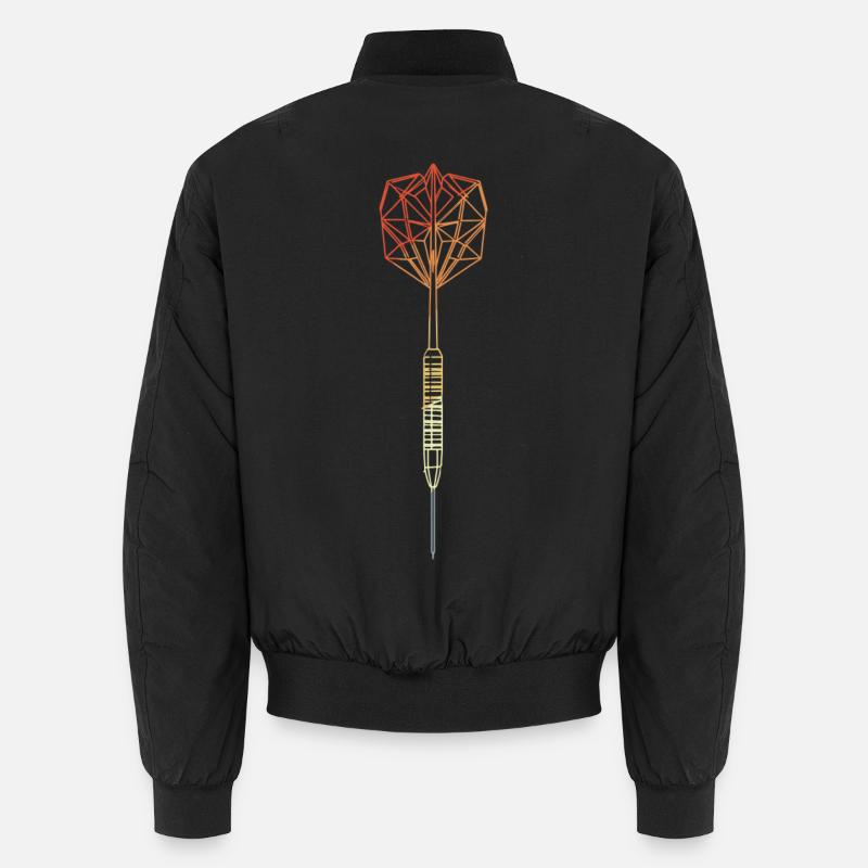 Oldschool Dart Sketch - Unisex Bomber Jacket - black