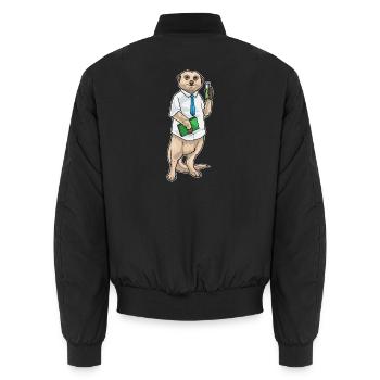 Erdmännchen Chemie Lehrer Schule - Unisex Bomberjacke - Schwarz - Hinten - AI Model Male 185 light (185cm)