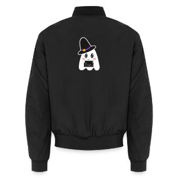 Cute Ghost - Unisex Bomberjacke - Schwarz - Hinten - AI Model Male 185 light (185cm)