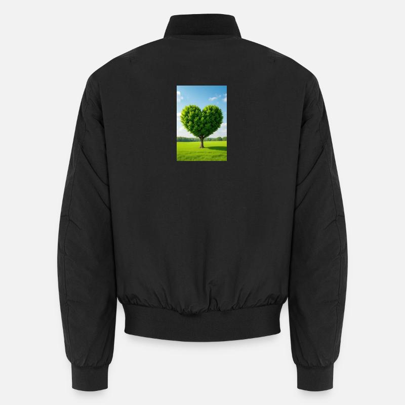 Heart Tree in Sunlit Meadow Unisex Bomber Jacket