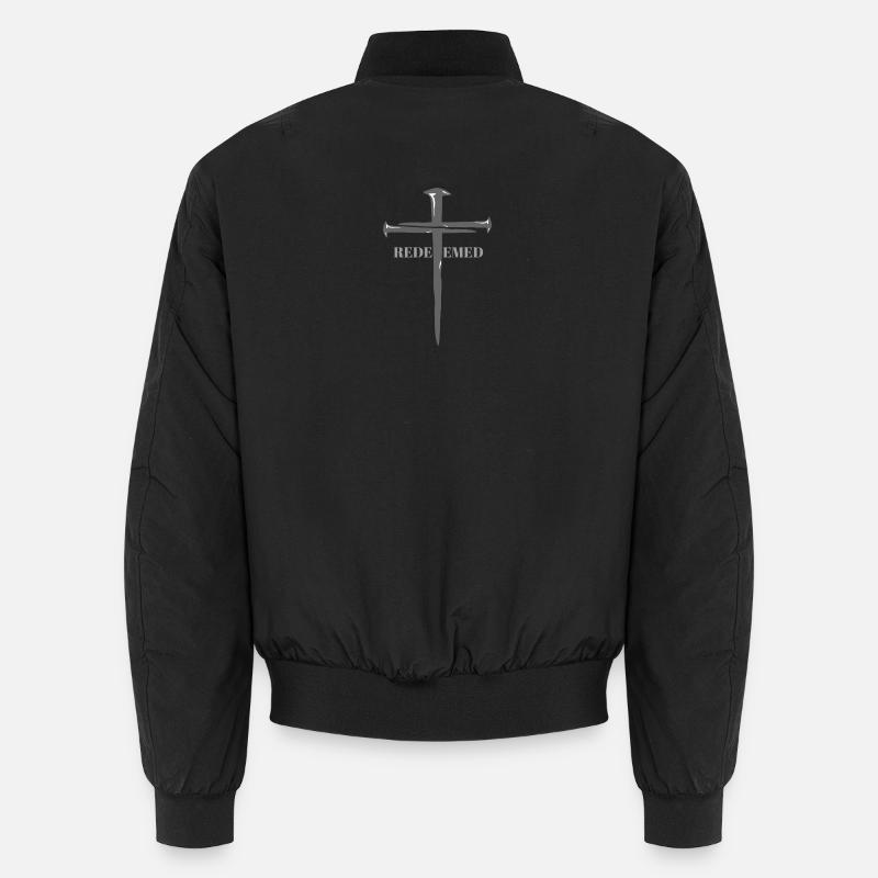 Redeemed Cross Emblem - Unisex Bomberjacke - Schwarz