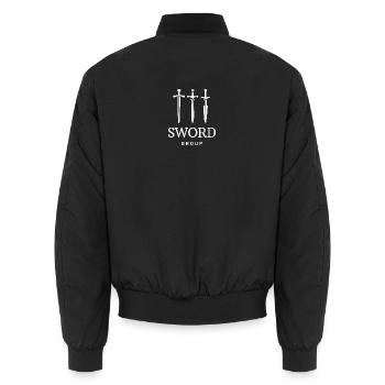 Sword_group - Bomber unisexe - noir - Dos - AI Model Male 185 light (185cm)