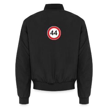 44 Limite de vitesse pour quarante-quatre anniversaires - Bomber unisexe - noir - Dos - AI Model Male 185 light (185cm)