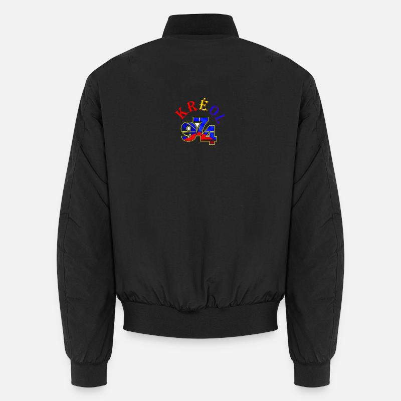 Kreol 974 Neon Grid - Unisex Bomber Jacket - black