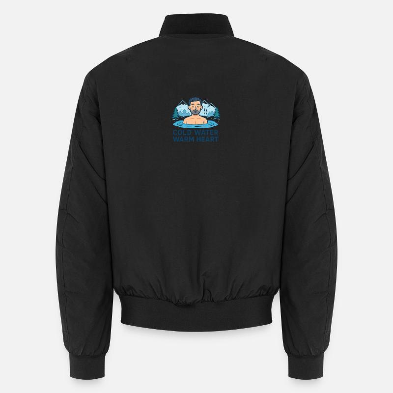Cold Water Warm Heart - Unisex Bomber Jacket - black