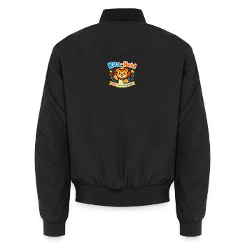 KitaHeld: Mutig Stark Wunderbar - Unisex Bomberjacke - Schwarz - Hinten - AI Model Male 185 light (185cm)