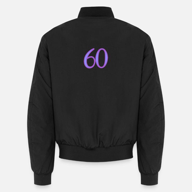 60. 60 YEARS. 60th ANNIVERSARY. 60TH BIRTHDAY. Unisex Bomber Jacket