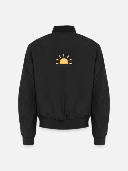 Keep Shining – Sun – Minimalist - Unisex Bomber Jacket - black