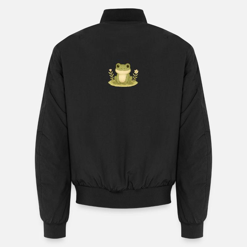 Nordischer Wald - Frosch - Unisex Bomberjacke - Schwarz