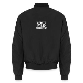 Échec de la mise à jour – Échec informatique Humour Design - Bomber unisexe - noir - Dos - AI Model Male 185 light (185cm)