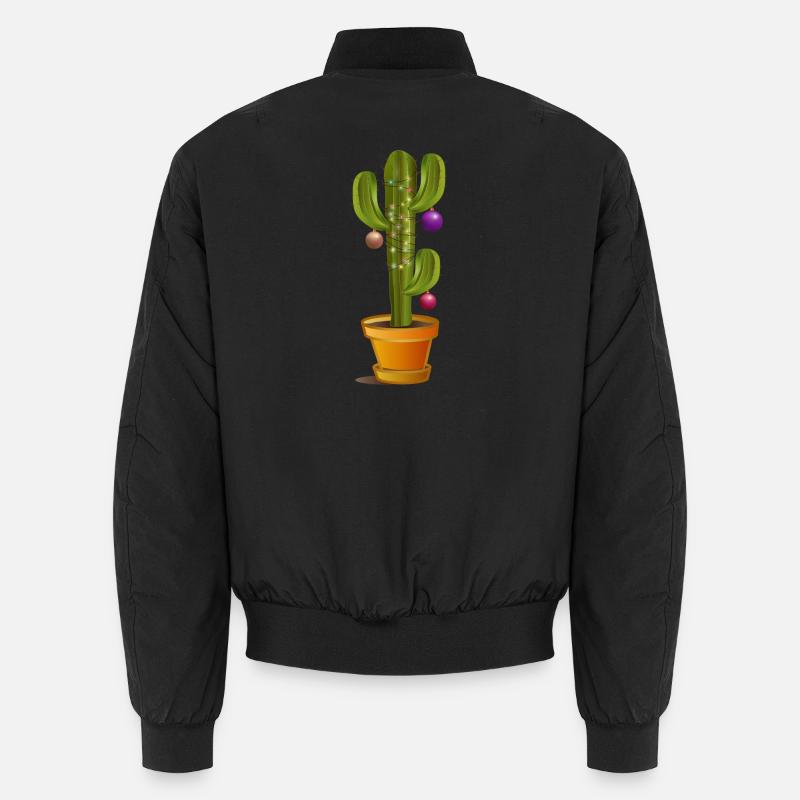 Cactus décorés de Noël pour Noël Bomber unisexe