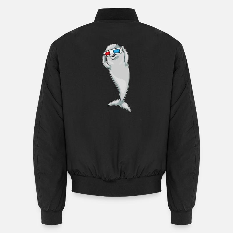 Dolphin Goggles - Unisex Bomber Jacket - black