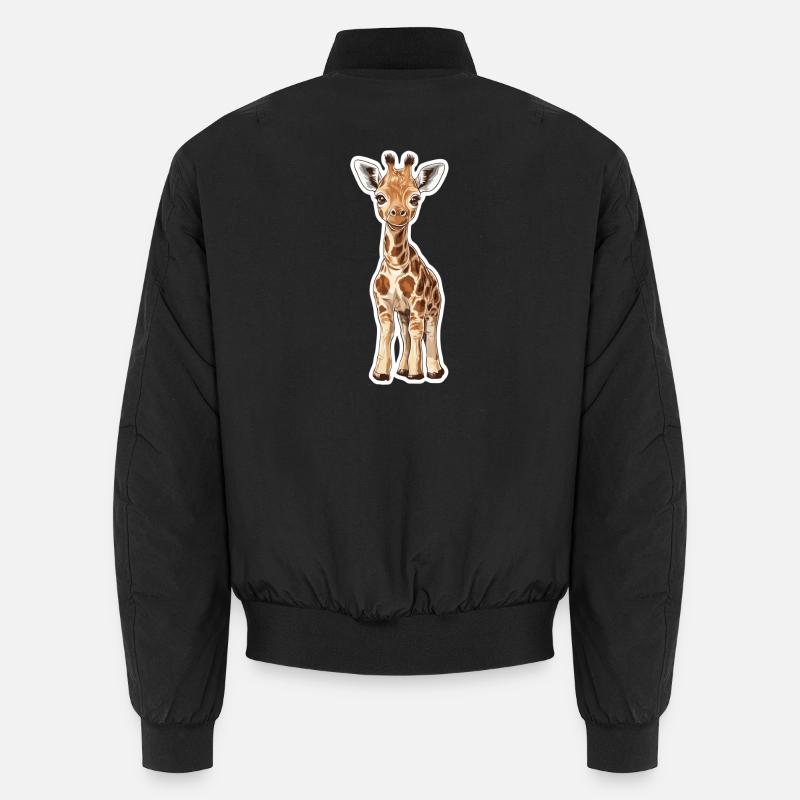 Girafe - Bomber unisexe - noir