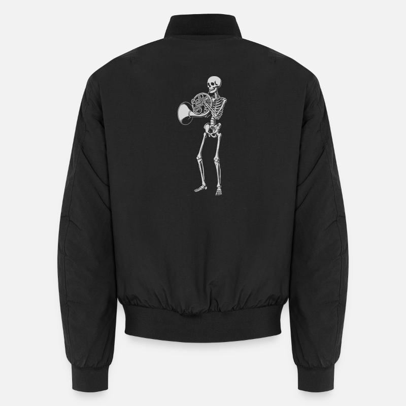 Skeleton Brass Serenade - Unisex Bomber Jacket - black