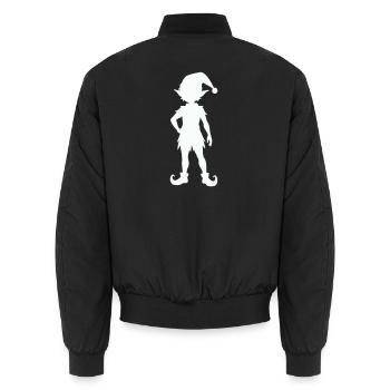 Elfe Kobold - Unisex Bomberjacke - Schwarz - Hinten - AI Model Male 185 light (185cm)