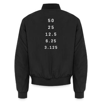 Bitcoin Deflation Digitaler Wertspeicher - Unisex Bomberjacke - Schwarz - Hinten - AI Model Male 185 light (185cm)