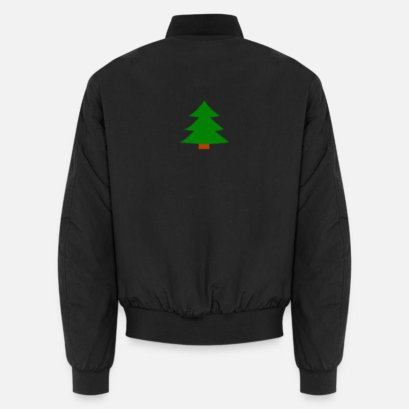 Christmas Tree Silhouette - Unisex Bomber Jacket - black