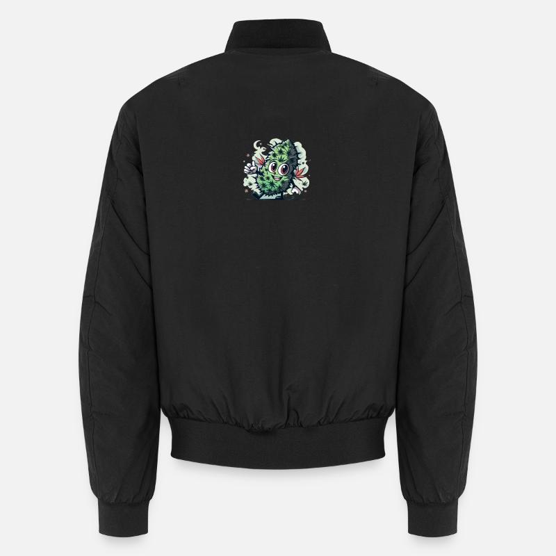 Happy Leaf - Unisex Bomberjacke - Schwarz