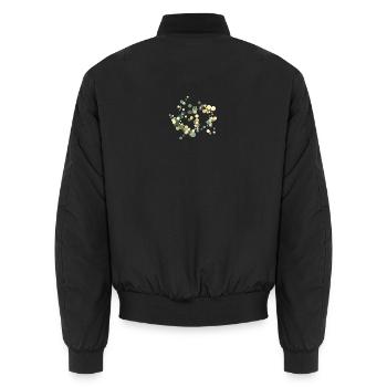 Kreis-Konfetti Farbkonzert - Unisex Bomberjacke - Schwarz - Hinten - AI Model Male 185 light (185cm)