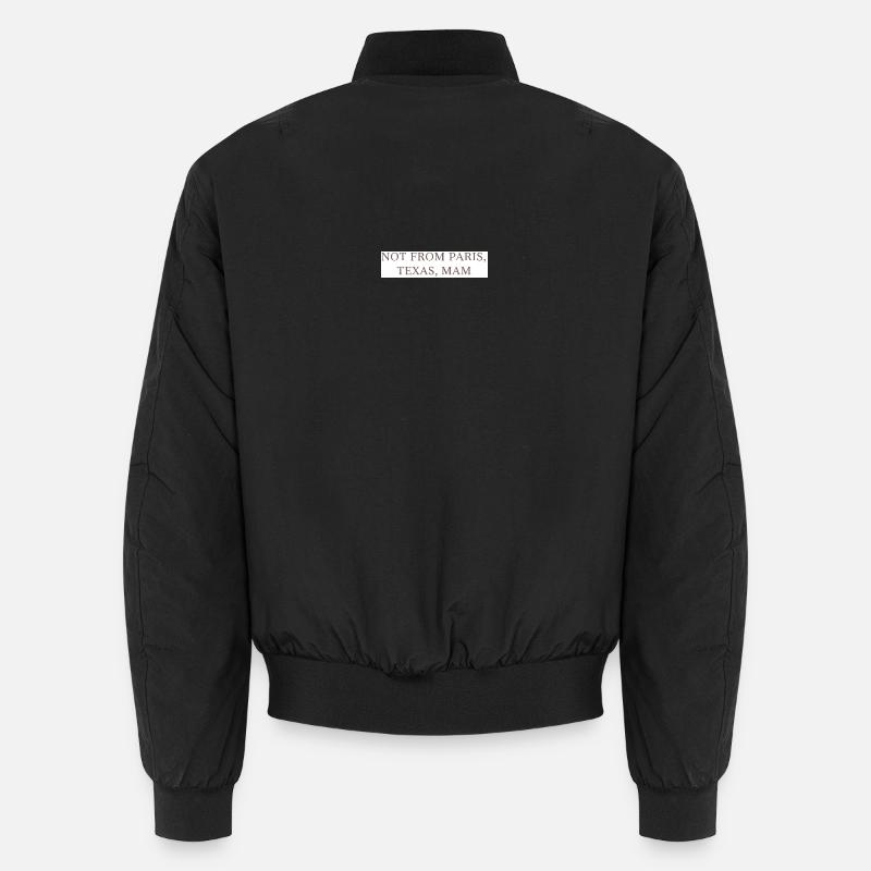 Not from Paris, Texas, Mom! - Unisex Bomber Jacket - black