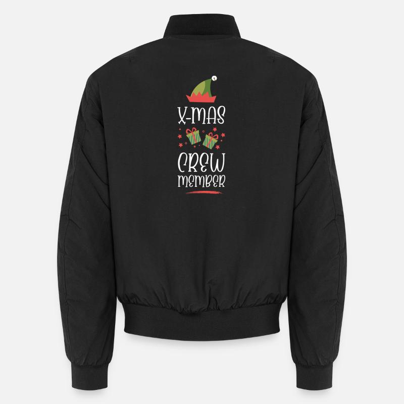 X-Mas Crew Member - Unisex Bomber Jacket - black