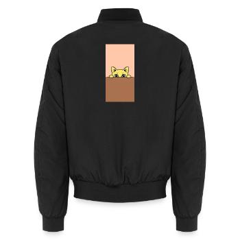 Miau - Unisex Bomberjacke - Schwarz - Hinten - AI Model Male 185 light (185cm)