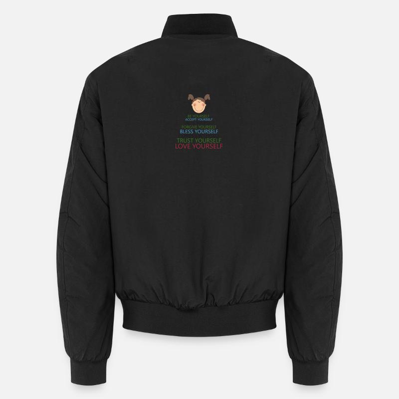 Sich selbst lieben - Unisex Bomberjacke - Schwarz